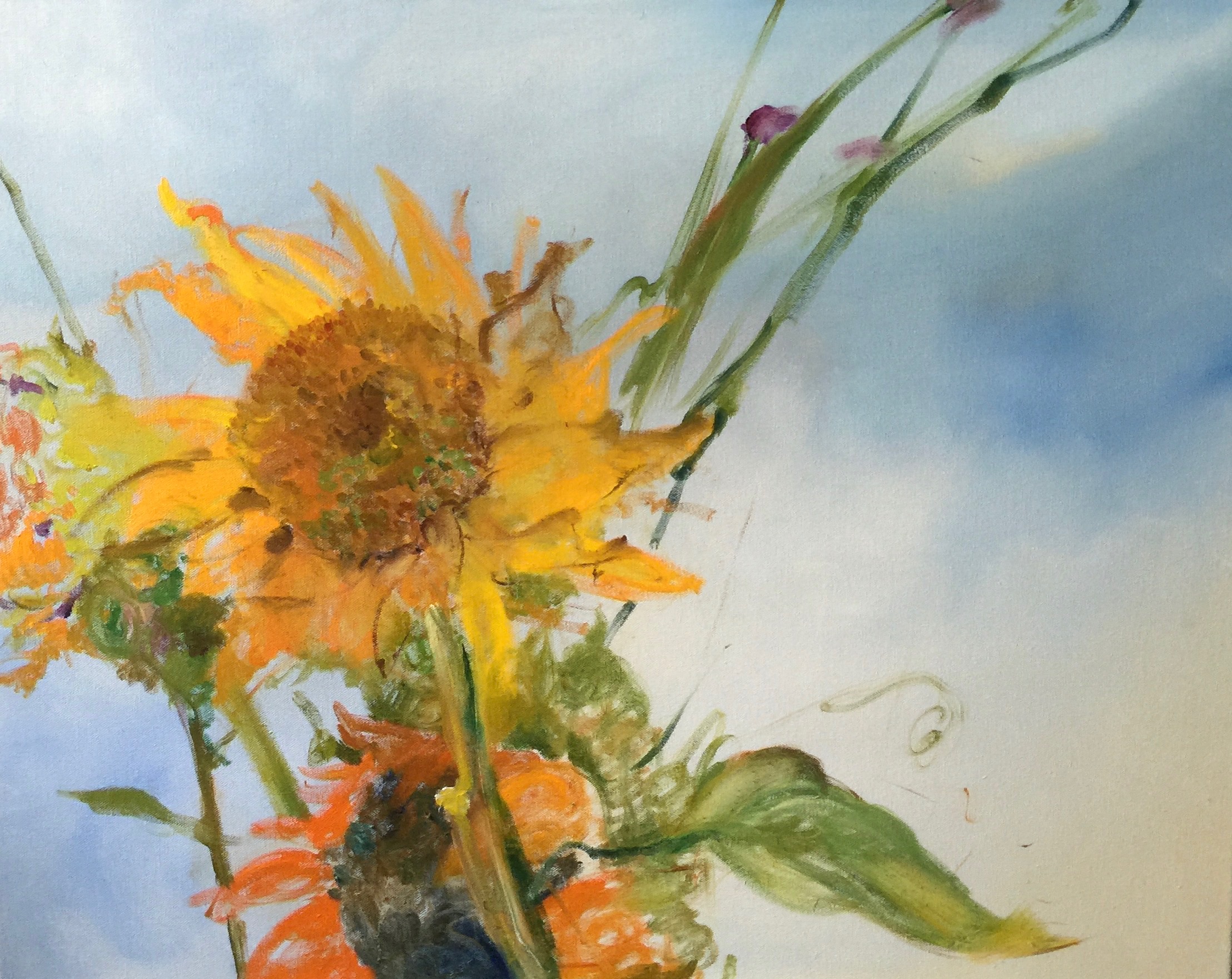  005 'Sunflowers' Oil on Canvas