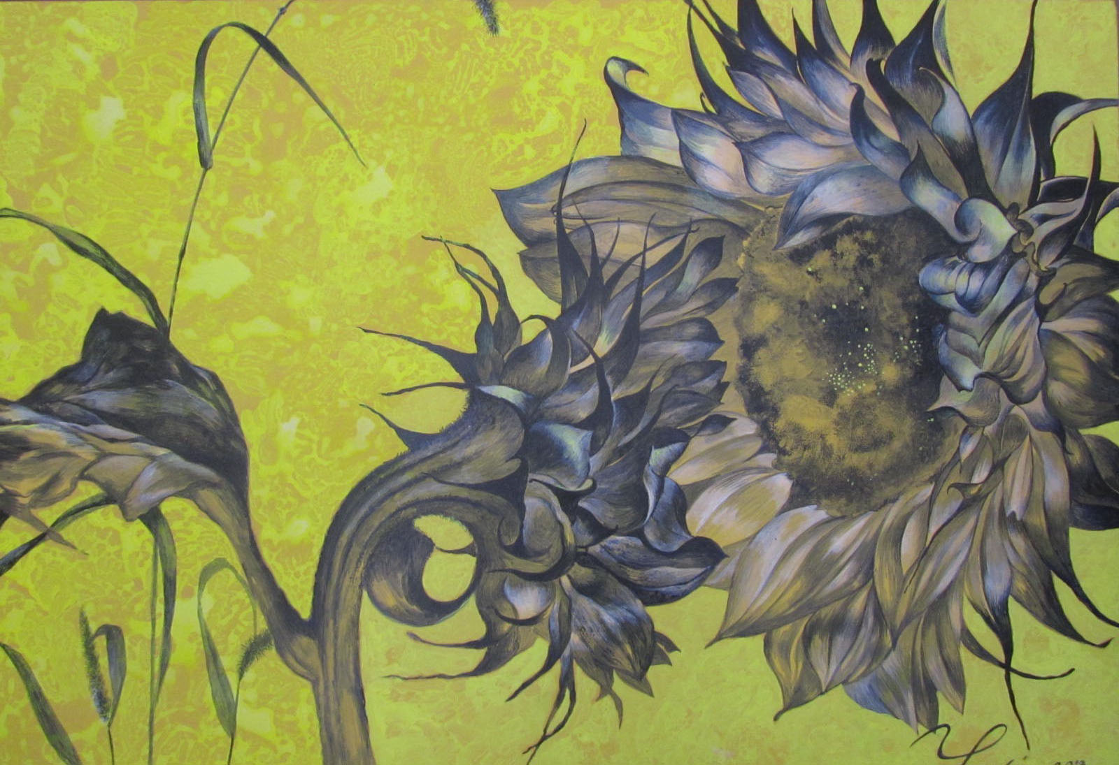  008 'Sunflower' Mixed Media